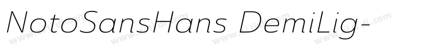 NotoSansHans DemiLig字体转换